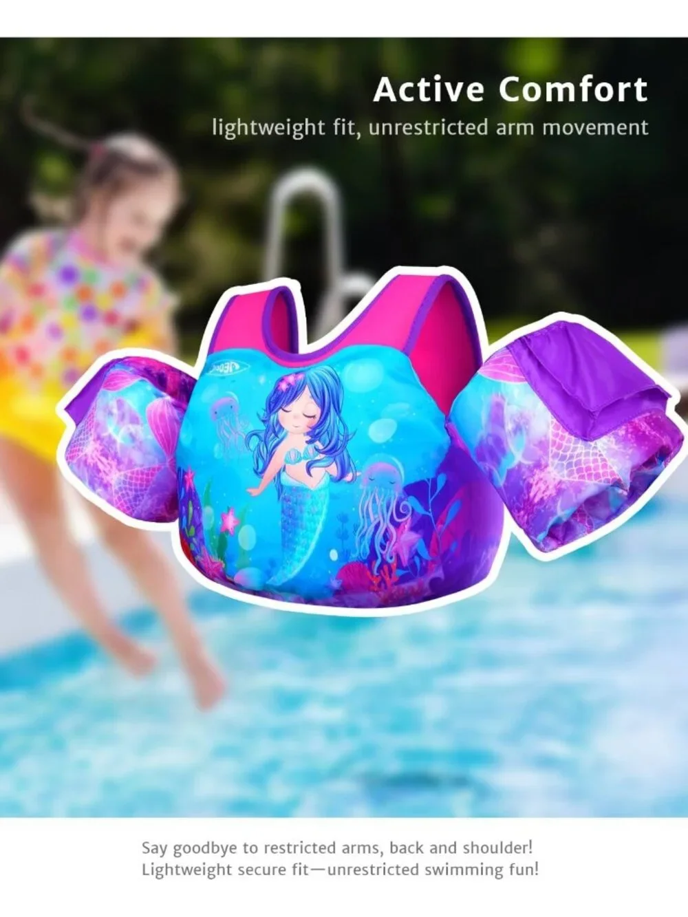 Kids Puddle Float Jumper & Swim Vest - Arm Floaties, Water Wings for Toddlers